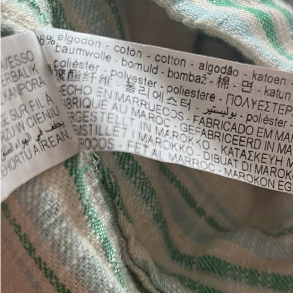 NWOT Mens ZARA blue green stripe jacket M - Picture 5 of 5